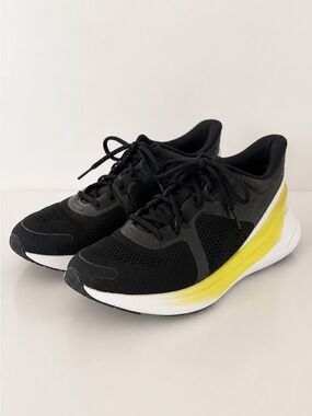 Lululemon Blissfeel Run Sneakers Black Neon Yellow Men’s 8.5